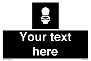 Custom information: black panel wc toilet